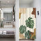 Tenda da Doccia Piccola Stalla Tropicale Botanico Medievale Astratto Acero Palma Foglie Bagno Tende da Doccia Tenda da Bagno Decorativa in Tessuto di Poliestere Impermeabile 92x183cm