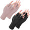 2Pairs UV Gloves for Gel Manicures, UPF 50+ UV Nail Protection Gloves, UV Light Gloves for Gel Nails Lamp Fingerless UV Gloves Prevent Hands from UV Harm (Pink Purple)