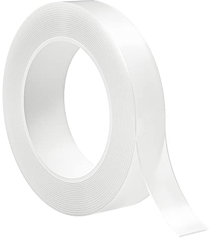 Taiyeestar Ruban Adhésif Double Face Robuste Extra Fort 5M, Amovible et Transparent, Nano Tape Pour Tapis et Voitures, Largeur 20mm, Épaisseur 2mm