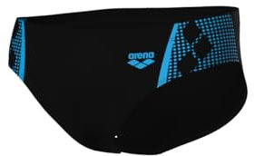 Arena Slip de Bain Graphique pour Homme, Noir/Turquoise, Taille 50, Noir-Turquoise, 50 cm