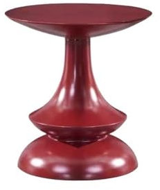 Huangj-0527 Couchtisch Wohnzimmertisch Runder Couchtisch for Wohnzimmer, moderner Sofa-Beistelltisch, Kleiner Nachttisch for Schlafzimmer, Stylis Design für Wohnzimmer(Red)