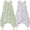 Nivolltha Sac de Couchage pour Bébé 1 TOG, 100% Coton, Gigoteuse Toute Saison avec Pieds, Gigoteuse d'Été Doux pour Bébé, Idéale pour le Printemps et l'Automne