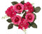 Cabilock Künstlicher Rosenkerzenring Eleganter Tischkranz Für Hochzeitsdekoration Valentinstag Weihnachtsfeier Realistisches Design Langlebig Vielseitig Einsetzbar Rosarot