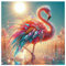SHEGZHUC Diamond Painting Flamingo Glitzer Rosa 30x30cm Diamond Painting Vogel Diamond Painting Tiere Sonnenuntergang Mosaik Diamant Malerei Kunst Stickerei Kreuzstich Bilder Geschenk Wanddekoration