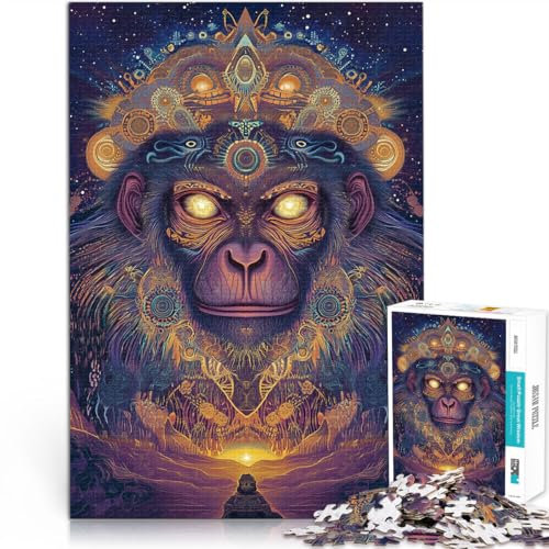 1000-Teile-Puzzle für Erwachsene Anspruchsvolles Spiel und Familienspaß Fantasy-Affenkunst Geschenke für Freunde und Familie38x26cm