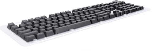 TIKATARER Deutsche Tastaturschlüsselkaps, 108 Tasten ABS Mechanische Tastatur -Tastatur -Tastatur Setzen Sie Minimalistisches und Durchscheinendes Design mit Vollständigen Layout (Black)