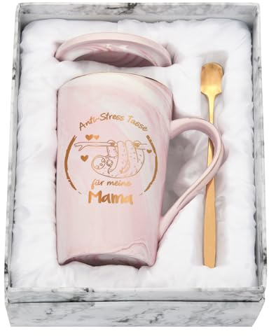 Joymaking Geschenke für Mama Tasse Muttertag Geburtstagsgeschenk für Mutter mit Spruch - Anti-Stress Tasse für meine Mama - Mama Tasse Geschenk Muttertag Weihnachten, 400ML Rosa