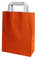 PGV Papiertragetaschen mit Flachhenkel 18 + 8 x 22 cm (50 Stück, ORANGE)
