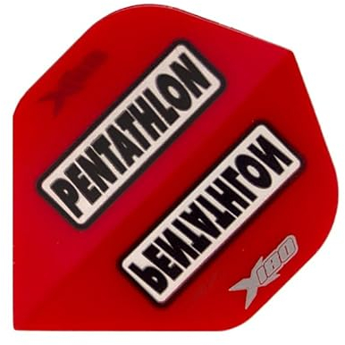 Pentathlon x180 Super Dick Standard Dart Flights, Rot, 5 Sets