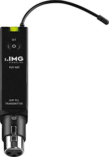 IMG STAGELINE FLY-16T 16-Kanal PA-Audio Funk-Sender für die analoge, kabellose Übertragung von Line-Audiosignalen in PA-Systemen, digitaler Funkmelder mit UHF-PLL Technologie, in Schwarz