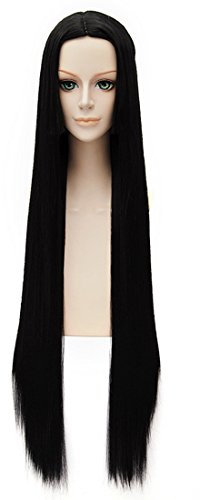 HOOLAZA Schwarze lange gerade Perücke aus einem Stück Boa Hancock Cosplay Perücke