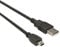 PremiumCord Cable de Conexión USB - Mini USB 0,2m, USB A Macho a Mini B Macho, Cable de Datos USB 2.0 de Alta Velocidad 480Mbit/s, 5 Pines, 2X Blindados, AWG28, Color Negro, 0,2m