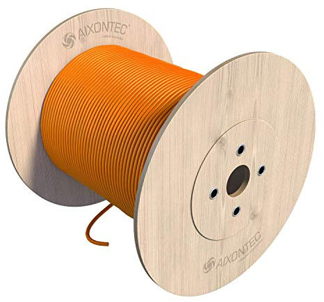 AIXONTEC 200m auf Trommel CAT 7 Verlegekabel Netzwerkkabel LAN Kabel Cat.7 POE Orange Ethernet Installationskabel verkabelung KAT 7 Datenkabel 10 Gigabit LSOH SFTP AWG 23 1000 MHz network cable