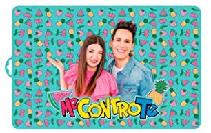 TRADE® Me Contro Te Tovaglietta Colazione all'Americana in Plastica Scuola Lui e Sofi' (Verde Acqua)