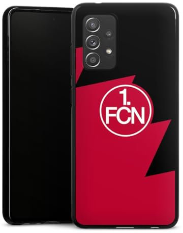 Silikon Hülle kompatibel mit Samsung Galaxy A52s 5G Case schwarz Handyhülle 1. FC Nürnberg Fanartikel 1. FCN