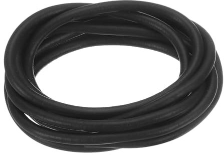 QUARKZMAN Bande d'Étanchéité en Mousse de Silicone, 5 mm de Diamètre, 2 Mètres de Long, Bande d'Étanchéité en Caoutchouc Mousse Ronde Solide pour Machines et Industries, Noir