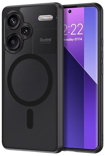 BENTOBEN Funda Magnética para Xiaomi Redmi Note 13 Pro+ 5G/Redmi Note 13 Pro Plus 5G[Compatible con Magsafe] con Protección de Grado Militar Anti-Golpes,Parte Trasera Mate Translúcida Anti-Golpe-Negro