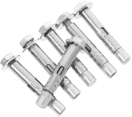 SOLUSTRE 6 Stück Spreizschrauben aus Edelstahl M8 X 60mm mit Außenmutteranker Langlebig und Stabile Befestigungsanker für Robuste Befestigungen im Beton