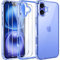 ivoler 3 in 1 Camera Cover for iPhone 16 6.1-Inch Case, 2 Pack Tempered Glass Screen Protector, Slim Soft TPU Shockproof Anti-Scratch Silicone - BLUE