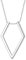 Niaspi Geometric Ring Holder Necklace for Women Girls Titanium Steel Open Rhombus Pendant Ring Keeper Pendnat Necklace Wedding Engagement Anniversary Jewelry Gifts(Silver)