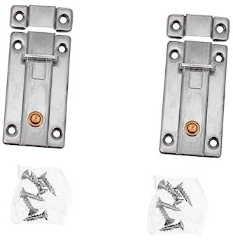 DOITOOL 2stücke Schiebetür Verriegelung Edelstahlriegelschloss Zylinderriegelschloss Für Innen Und Außen Anwendung Sicherheitsriegelschloss Für Garagenriegelschloss