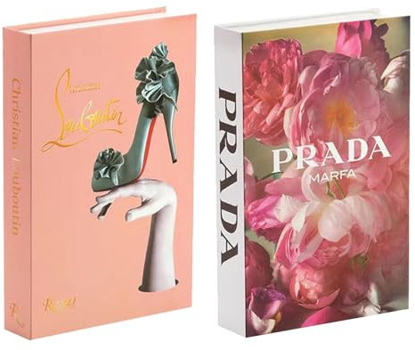 GNAUMORE Libros Decorativos Falsos Modernos,Caja Decorativa de Almacenamiento de Libros Falsos,Elegant Libro Decorativos Falsos para Estanteria,Decorative Coffee Table Books,2PC