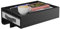 Relaxdays Nachttisch klemmbar, Bambus, HBT: 14x37x26,5 cm, Schublade, Getränkehalter, Bettablage zum Einhängen, schwarz