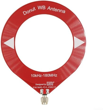 Small Loop Antenna, Portable Donut AM Radio Antenna Accessories, for MINI Loop BB Antenna 9.9KHz-181MHz, MW/SW Loop Antenna(red)