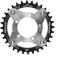 HomeVortex Plato de bicicleta eléctrica 32/34/36/38T con adaptador, para Bafang BBS01 BBS02 Motor de accionamiento E-Bike Piñón 104BCD, aleación de aluminio, negro y rojo (34T negro)