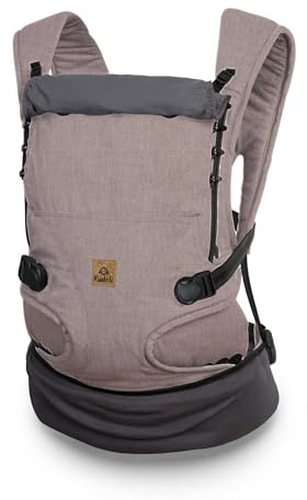 Ruckeli NEO Babytrage, Farbe: Lovely Beige – Mit innovativen Magnet-Schnallen & integriertem Hüftsitz – Ergonomisch & Atmungsaktiv – Nachhaltig produziert in Tschechien – Ab Geburt
