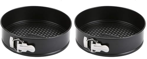 Prestige Aerolift 9 Inch Springform Cake Tin Non Stick – Cushioned Base, Fridge/Freezer/Oven/Dishwasher Safe, Durable Carbon Steel, Easy Release – 22cm x 7cm / 9 inch x 3 inch (Pack of 2)