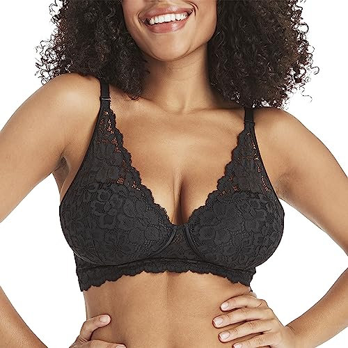 Maidenform Damen Casual Comfort-Convertible Bralette, Black, 75A