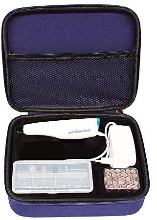 Promed Pedimed Hornhautgerät, elektrische Nagelfeile für Maniküre Pediküre, professionelles Pediküre-Set, Professionelles Nagelpflegeset, Nagelfräser mit 35-teiligem Zubehör, 20 000 U/min