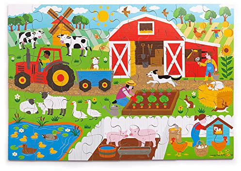 Bigjigs Toys Children's Wooden Farm Floor Jigsaw Puzzle (48 Piece)