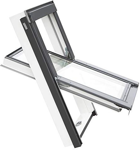 Balio Dachfenster APB aus Kunststoff incl. Universal - Eindeckrahmen 0-50mm (66 x 112)