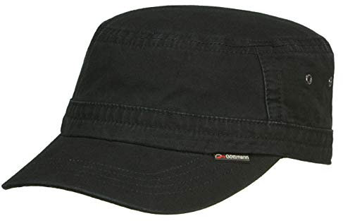 Göttmann Santiago Army Cap mit UV-Schutz aus Baumwolle - Schwarz (19) - 58 cm
