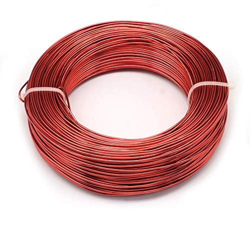 PandaHall Aluminium-Basteldraht, 10 Gauge, flexibler Metalldraht für Heimwerker, Handwerk, Schmuckherstellung, 30 m, Rot