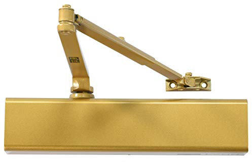 Heavy Duty Designer Commercial Door Closer - LYNN Hardware DC8016 (Brass/Gold)- Surface Mounted, Grade 1, Cast Aluminum, UL 3 Hour Fire Rated and ADA for high Traffic doorways & storefronts