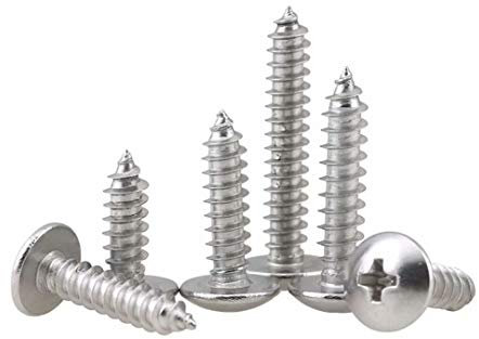 BOZONLI Holzschrauben, Blechschrauben, Edelstahl Pilzkopf Kreuzschlitz Selbstschneidende Schrauben, Universalschraube, M6×16mm,20 pcs