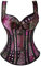 Grebrafan Femmes Corset à Bretelles Bustier avec Sangles (EUR(32-34) S, Violet)