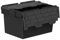 Totebox 10x 64 Litre Storage Box/Attached Lid Container in Black (600 x 400 x 365h mm)