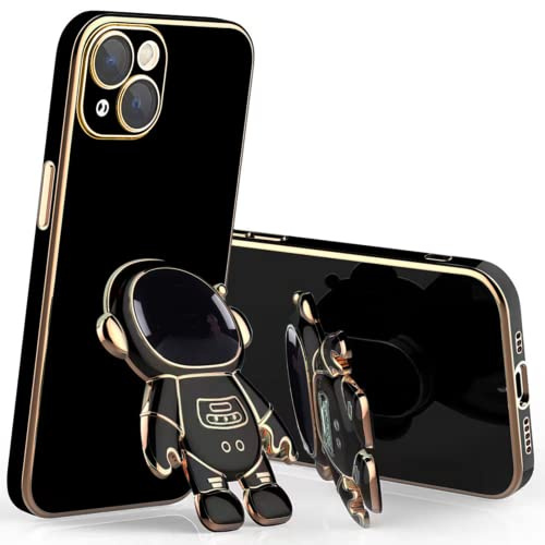 Rokmym iPhone 11 Pro Max Cartoon Case with Stand Slim Astronaut Mobile Phone Case for iPhone 11 Pro Max Galvanised Case for iPhone 11 Pro Max for Magnetic Car Holder Metal Frame Case Cover