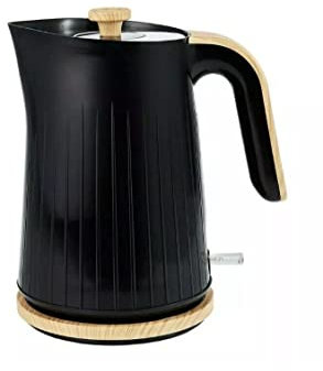 fast boil black and wood effect kettle 1.7L Boil'