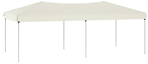 vidaXL Partyzelt Festzelt Camping Pavillon Faltpavillon Gartenzelt Grillzelt Terrasse Gartenpavillon Stahlrahmen Faltbar Creme 3x6m