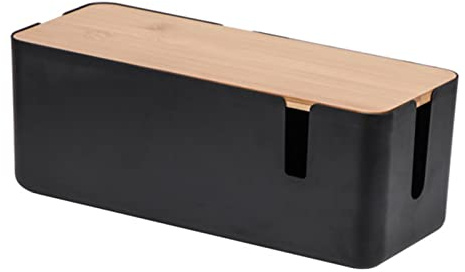 Kabel-Management-Box, Kabel-Management-Box, Kabel-Ordner-Box mit Lüftungsschlitzen, -Stil, Kabel-Organizer-Box und Abdeckung, zum Abdecken von Kabeln, Schreibtisch, TV, Computer, USB-Hub