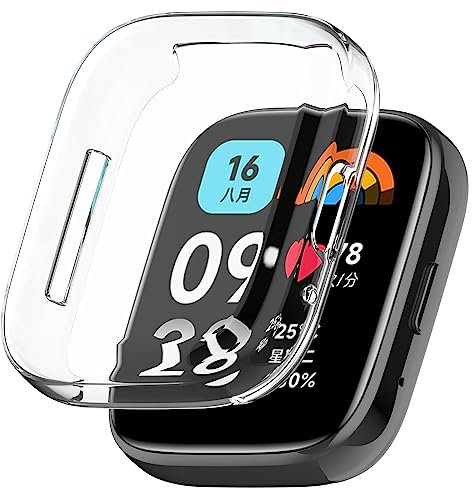 Tyogeephy Funda para Redmi Watch 3 Active/Watch 3/3 Lite, Cubierta Completa Protector de Pantalla Carcasa Protectora Anti-Rasguños Suave TPU Silicona Caso Anti-Arañazos Case Cover
