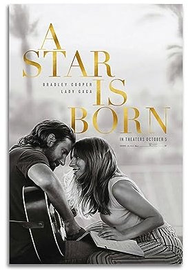 Filmposter A Star Is Born, Raumdekoration, ästhetisches Poster, künstlerisches Poster für Schlafzimmer, Wohnzimmer, Wände, 30 x 45 cm, ungerahmt