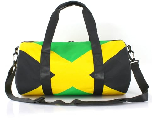 Seesack Turnbeutel für Herren und Damen, leicht, mit Innentasche, für Reisen, Sport, Schwimmen, Fitness, Schultergurt, Jamaika, Reggae, Jamaika