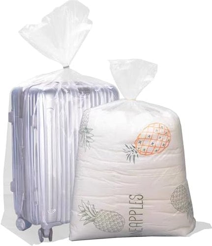 DITK-U 5 pcs Large Clear Plastic Bags 51.2x55in 130x140cm Extra Large Clear Storage Bags Giant Plastic Bags for Storage Suitcase Luggage Bedding Duvet Furniture