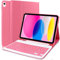 AGARELE Keyboard Case for iPad A16 11th Gen Generation 2025 11 inch/10th Generation 2022 10.9 inch, Wireless Bluetooth Detachable Keyboard for ipad with Pencil Holder, UK Layout (Pink)